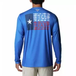Men's Columbia PFG Terminal Tackle Fish Flag Long Sleeve Shirt