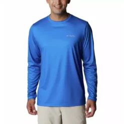 Men's Columbia PFG Terminal Tackle Fish Flag Long Sleeve Shirt -Columbia 19385505782 2